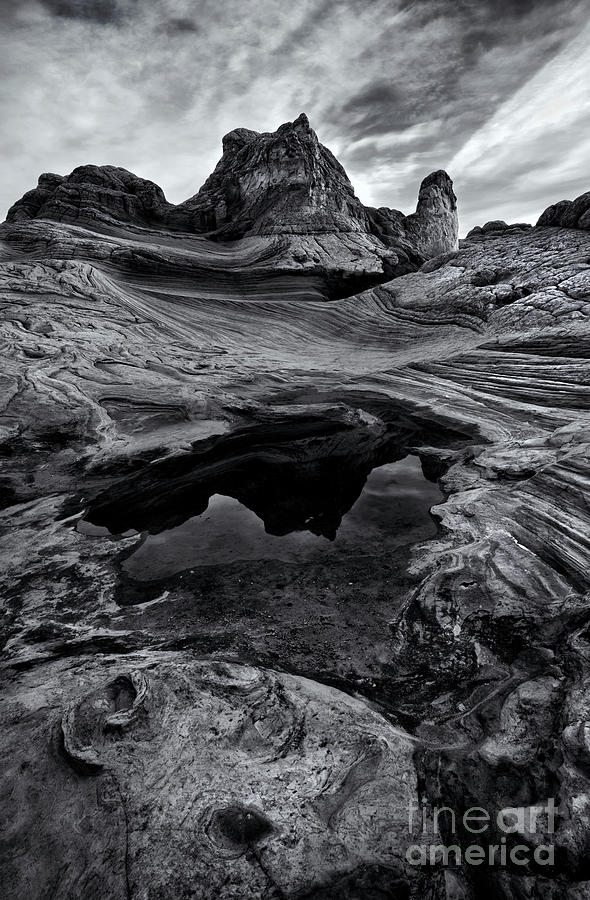 Black And White Photograph - Desert Pool by Michael Dawson