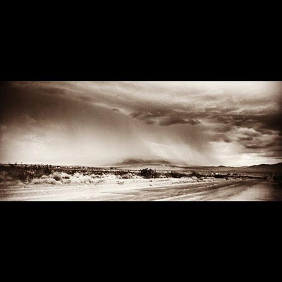 Desert Photograph - #desert #rain #storm In Southern by Alex Snay