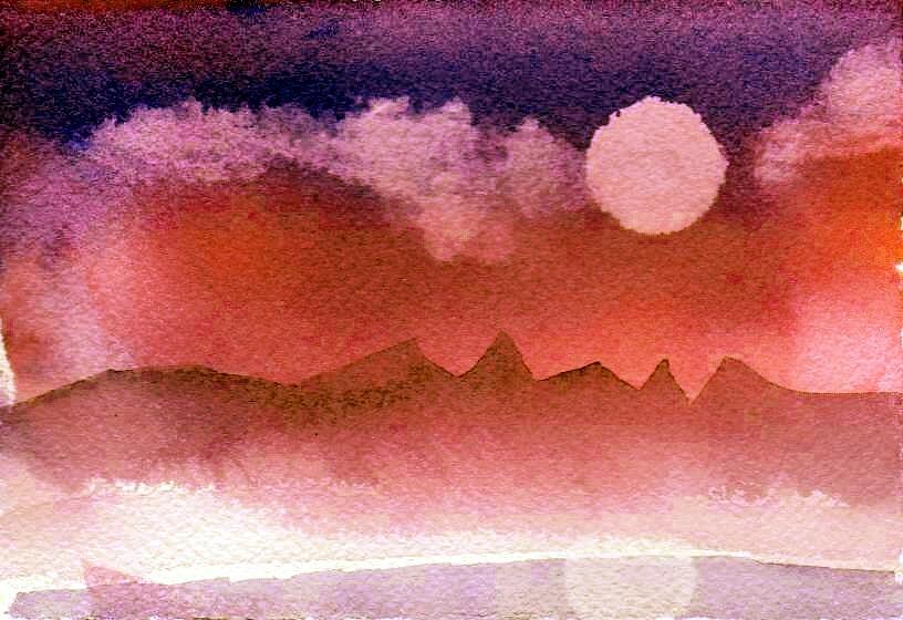 Desert Reflection Painting by Anne Duke