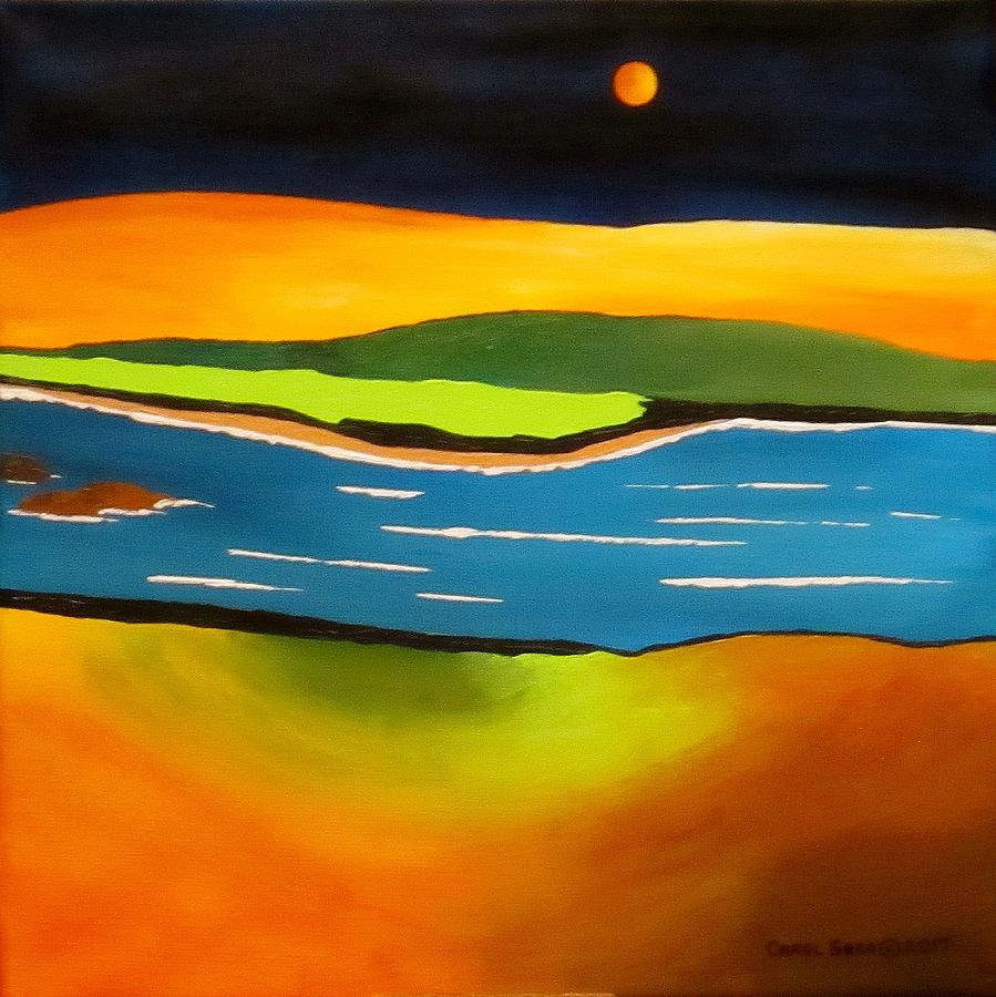 Desert River Painting by Carol Sabo