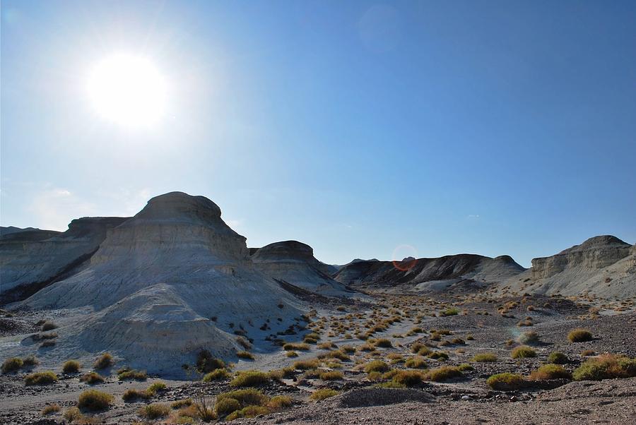 Nature Photograph - Desert Rock Formation Landscape - Sun View by Matt Quest