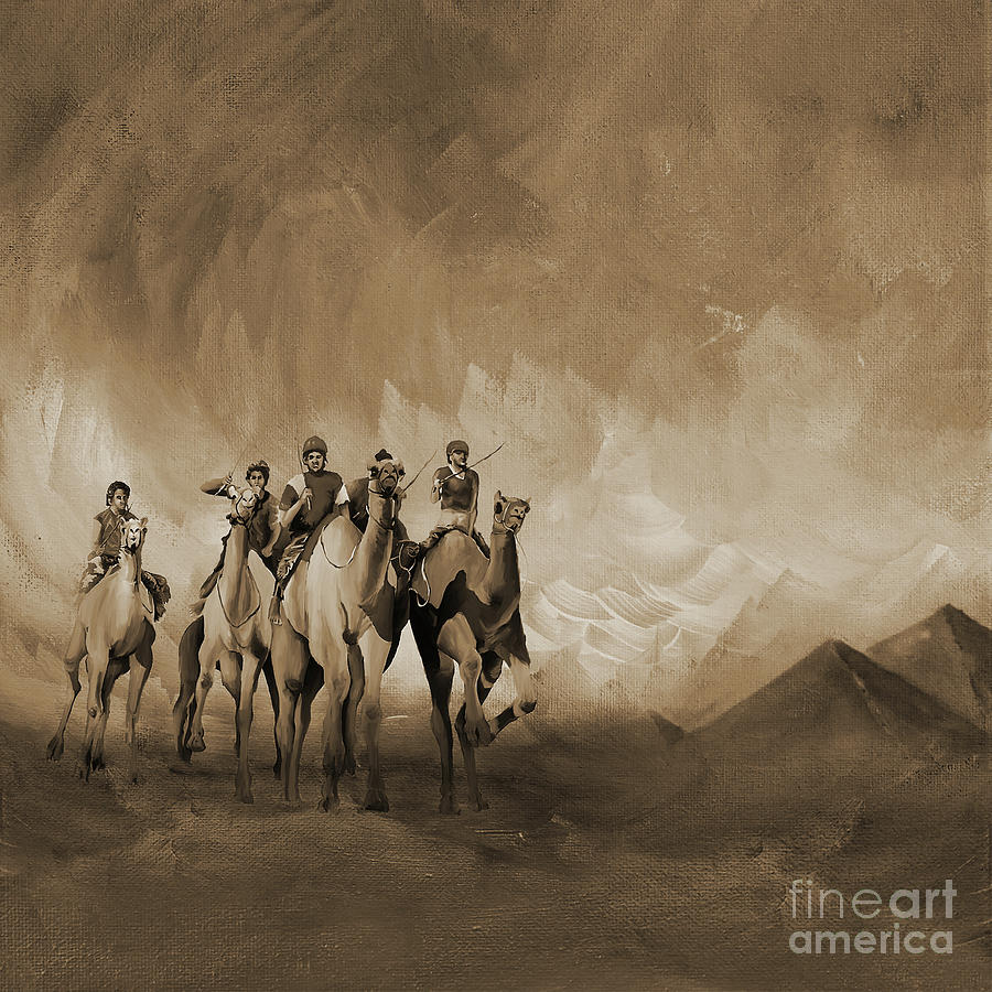 Desert Runners Painting by Gull G