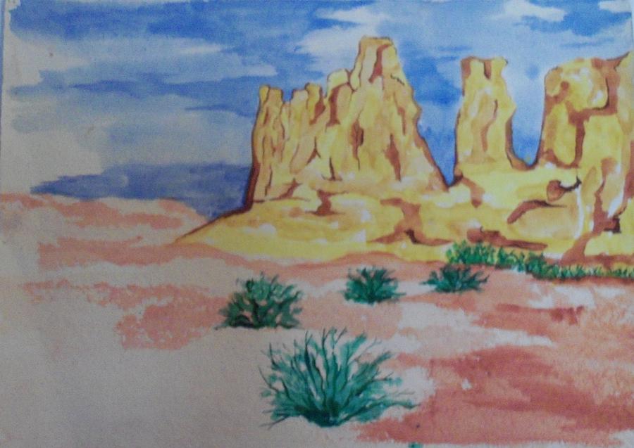 Desert Sky Painting by Erika Jean Chamberlin