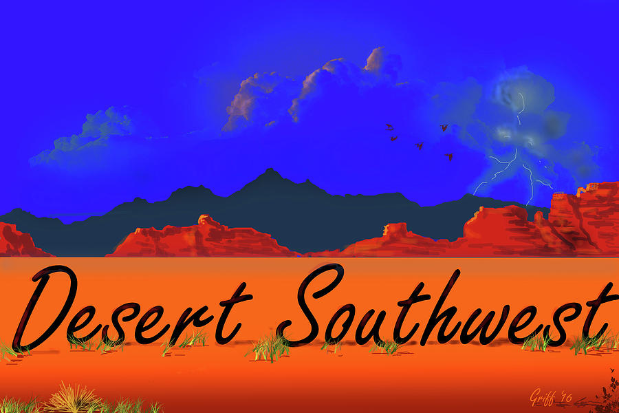 Desert Southwest Graphic Digital Art by J Griff Griffin