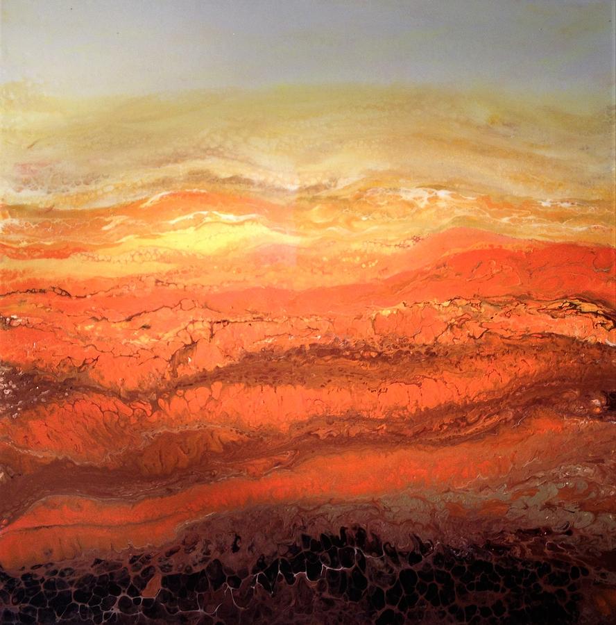 Orange Painting - Heat Wave by Ivy Stevens-Gupta