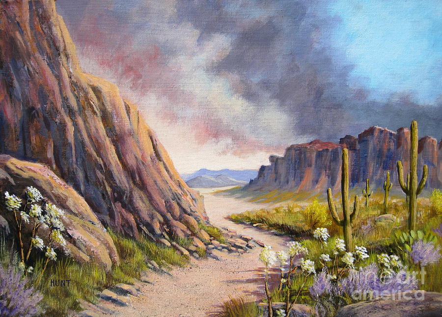 Desert Storm Painting by Shirley Braithwaite Hunt