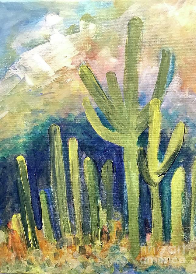 Desert Summer Painting by Sherry Harradence