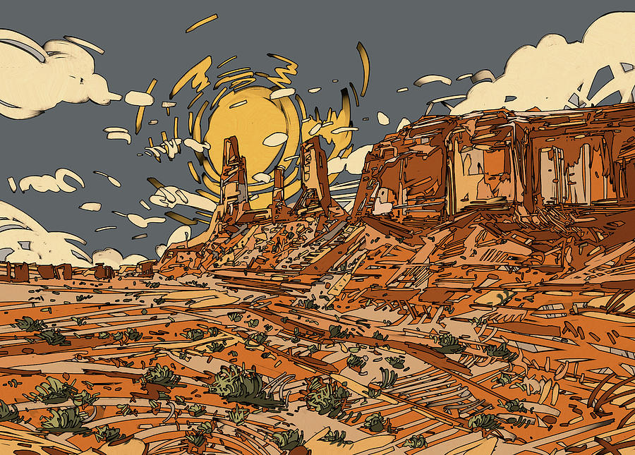 Desert Sun Digital Art