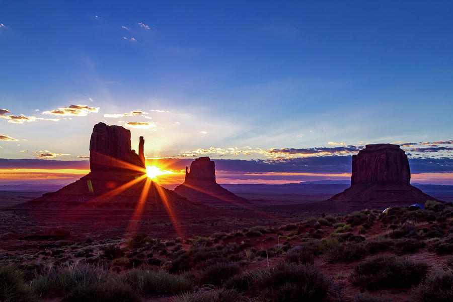 Desert Sunrise in Monument Valley Photograph by Teri Virbickis