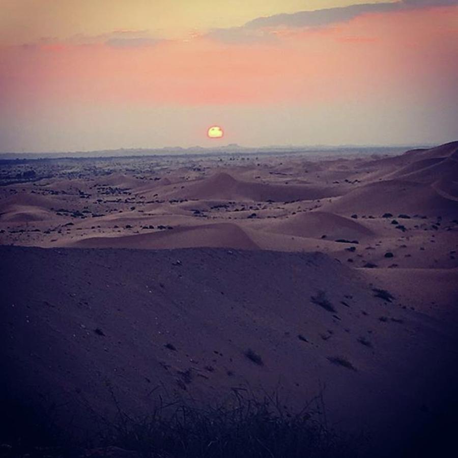 Travel Photograph - Desert Sunset Fireball
#desertsunset by T Hirano 