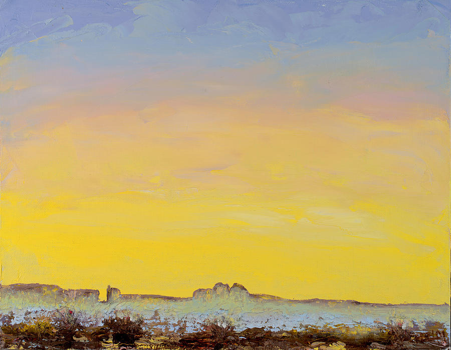 Desert Sunset Painting by Mayhem Mediums