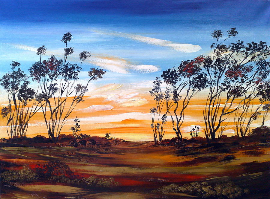 Desert Sunset Painting by Roberto Gagliardi