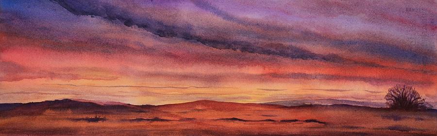 Desert Sunset Painting by Ruth Kamenev