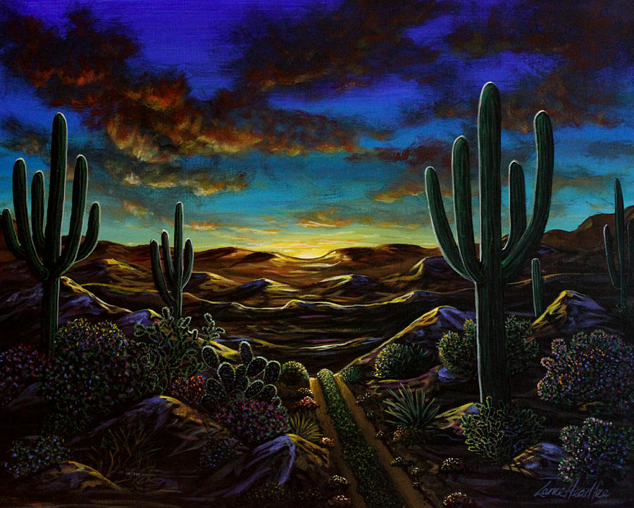 Desert Trail Painting by Lance Headlee
