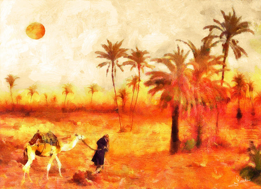 Desert traveller Painting by George Rossidis