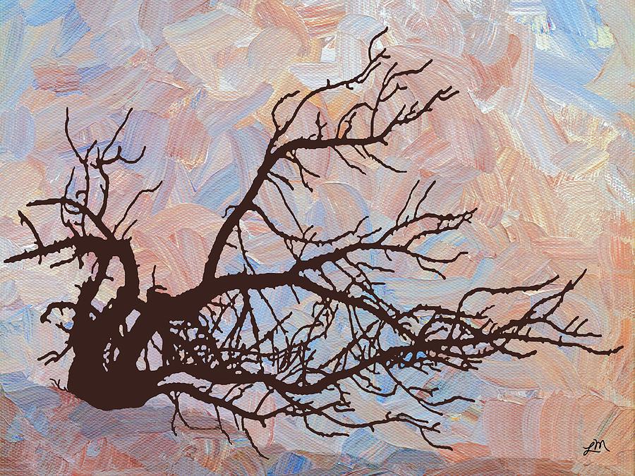 Abstract Digital Art - Desert Tree Branch by Linda Mears Abstract Digital Art - Desert Tree Branch by Linda Mears