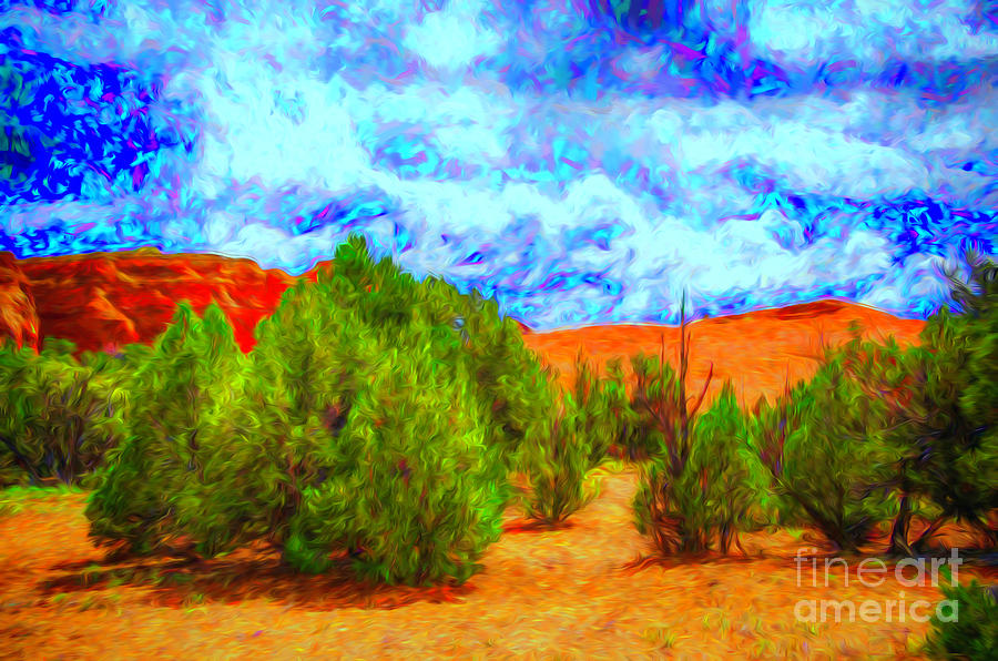 Desert Trees Digital Art by Rick Bragan