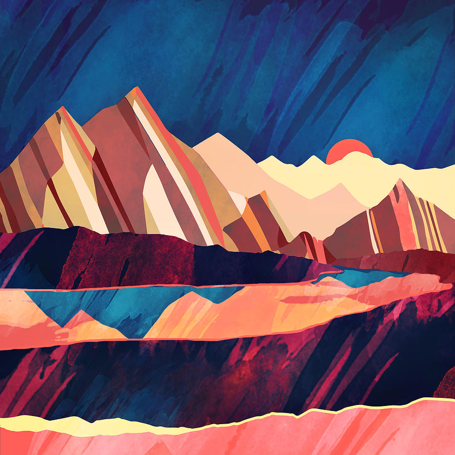 Mountain Digital Art - Desert Valley by Spacefrog Designs