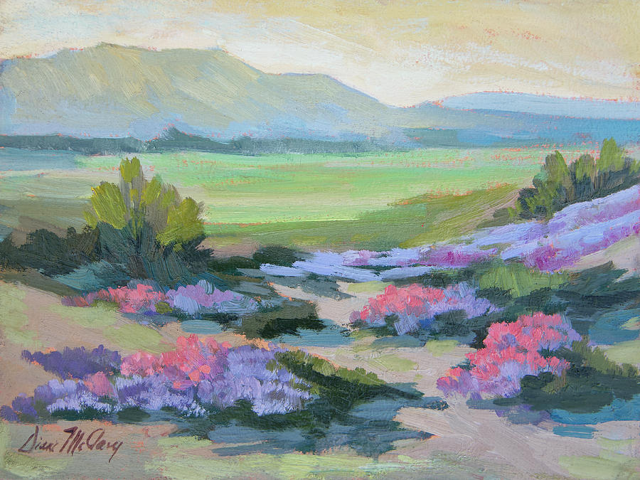 Desert Verbena #2 Painting by Diane McClary