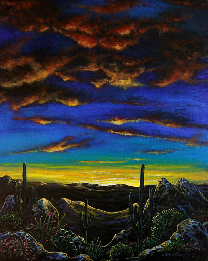 Desert View Painting by Lance Headlee