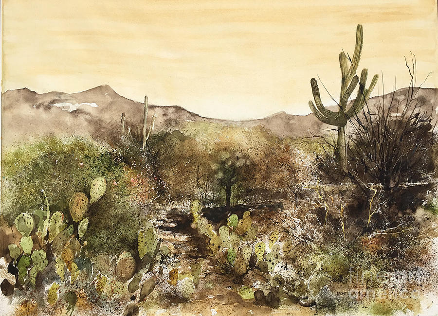Desert Walk Painting by Monte Toon