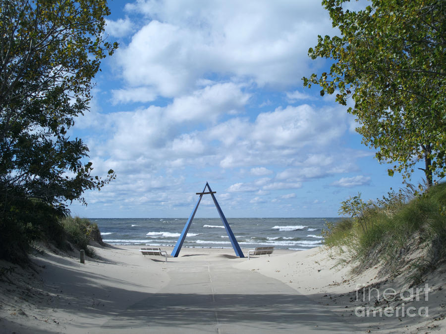 Lake Michigan Photograph - Deserted Beachfront by Ann Horn