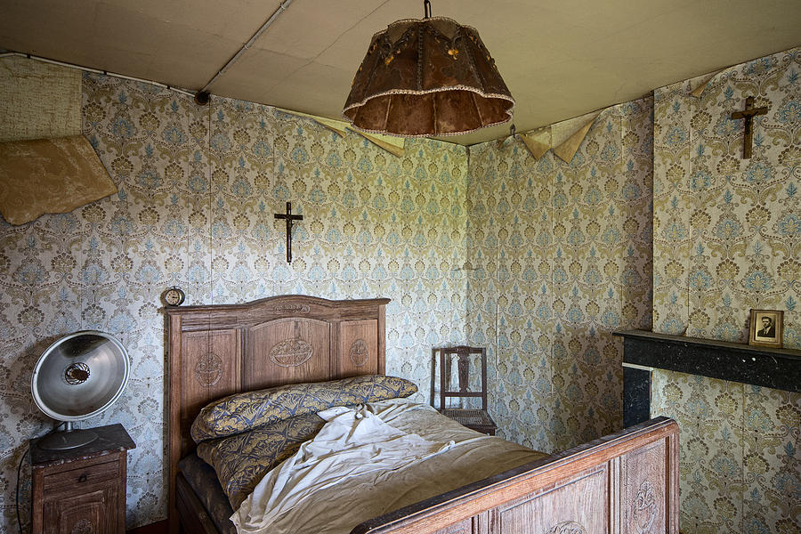 Deserted Bed Room - Urban Exploration Photograph by Dirk Ercken