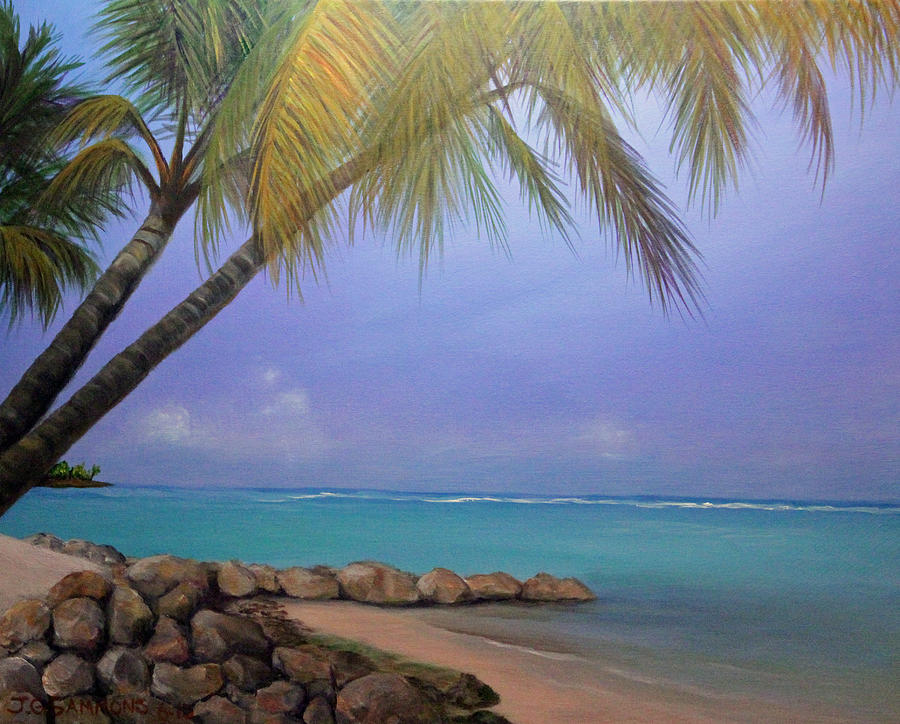 Deserted Island Painting by Janet Greer Sammons
