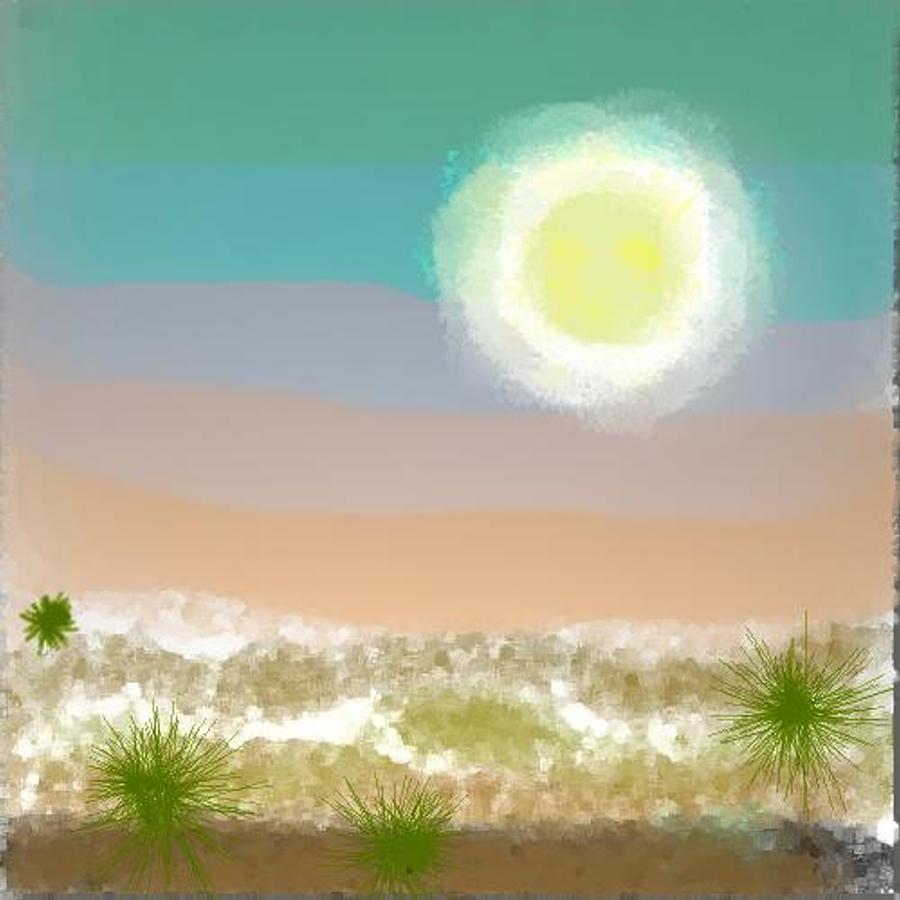 Desert.night.moon Digital Art by Dr Loifer Vladimir