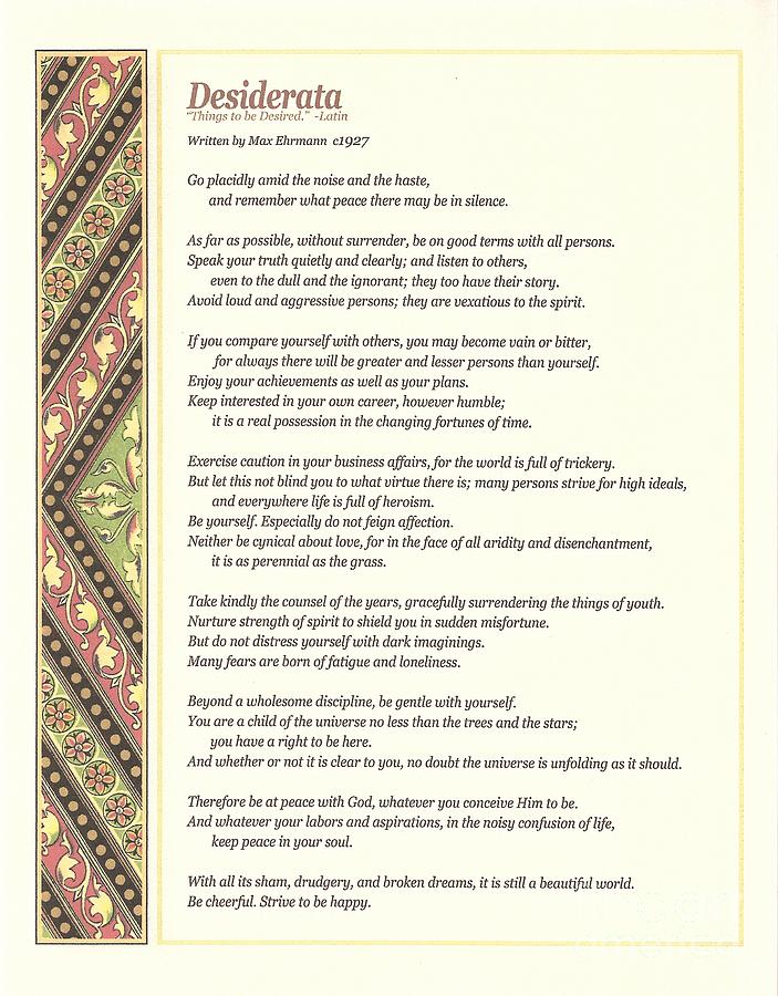 Desiderata Digital Art - Desiderata 1 by Desiderata Gallery Desiderata Digital Art - Desiderata 1 by Desiderata Gallery