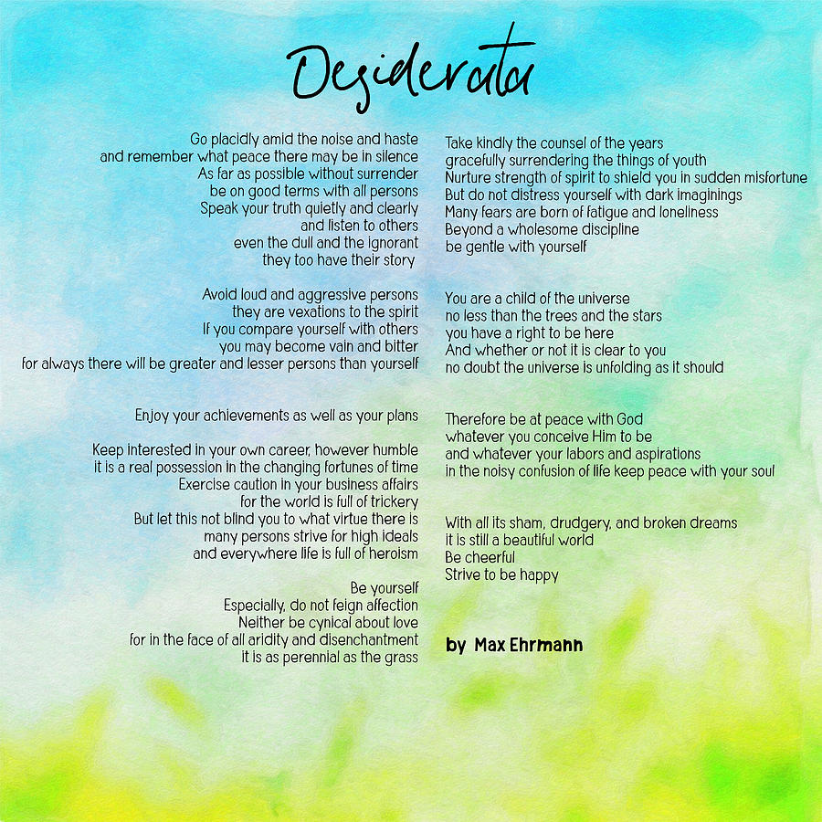 Desiderata Painting by Celestial Images