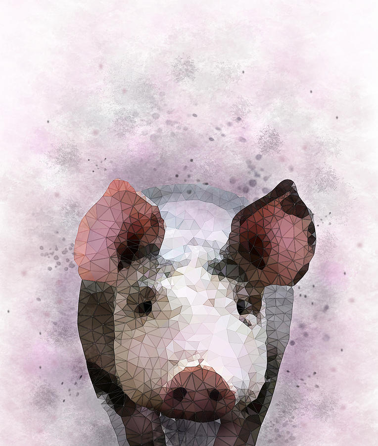 Design 112 Pig Digital Art by Lucie Dumas