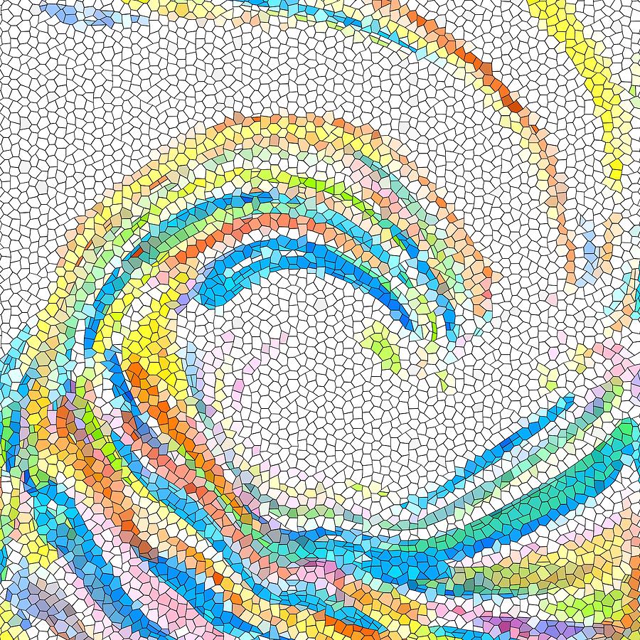 Design 35 Mosaic Digital Art by Lucie Dumas