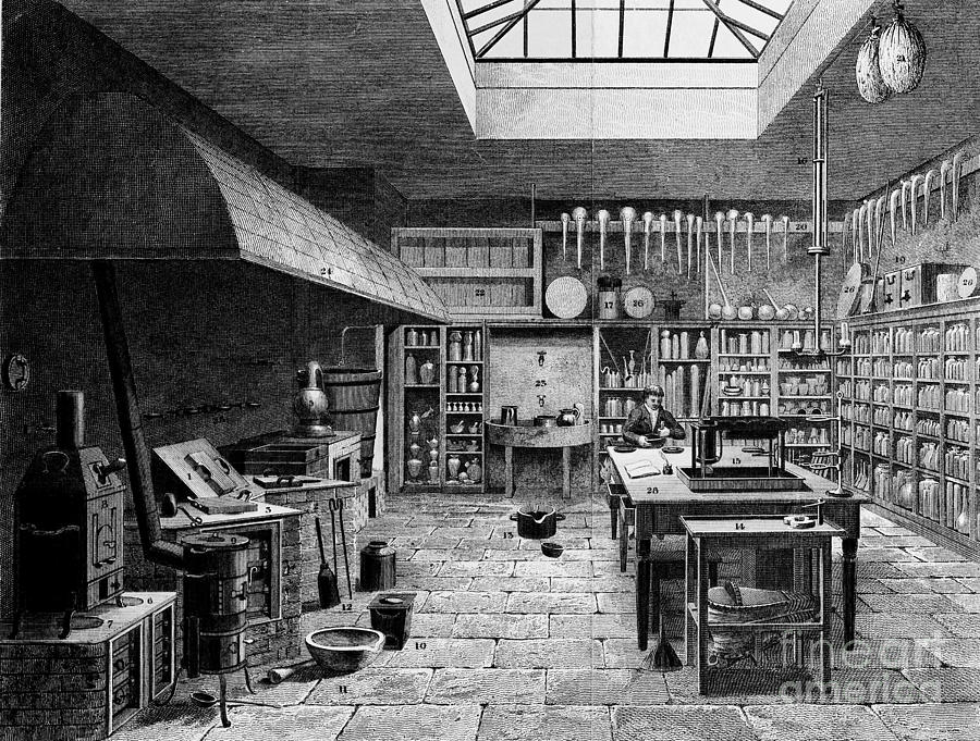 Design For Laboratory, 1822 Photograph by Wellcome Images