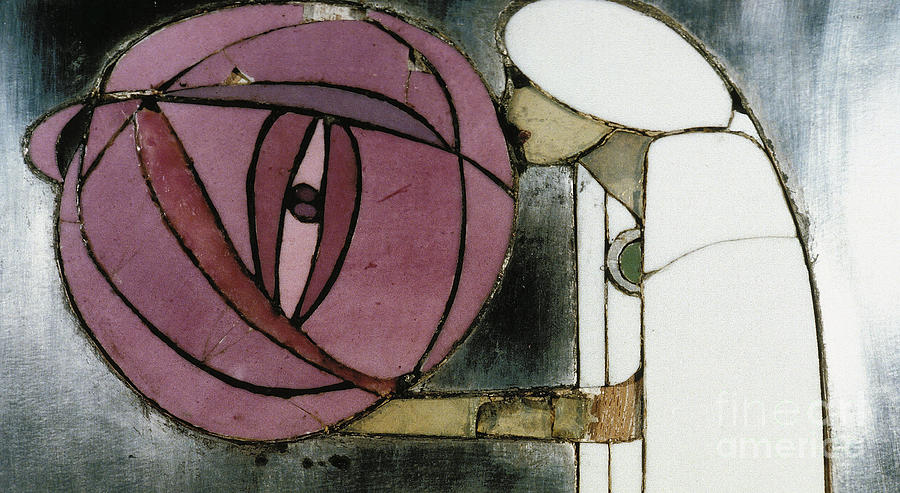 Design from White cabinet designed for Mrs Rowat, 1902  Painting by Charles Rennie Mackintosh