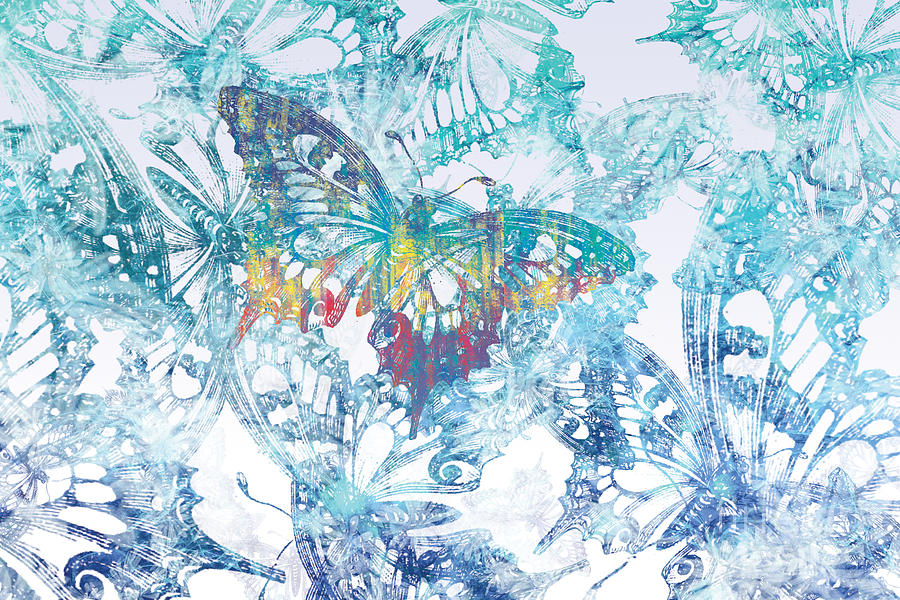 Butterfly Digital Art - Designed to be Free by Trilby Cole