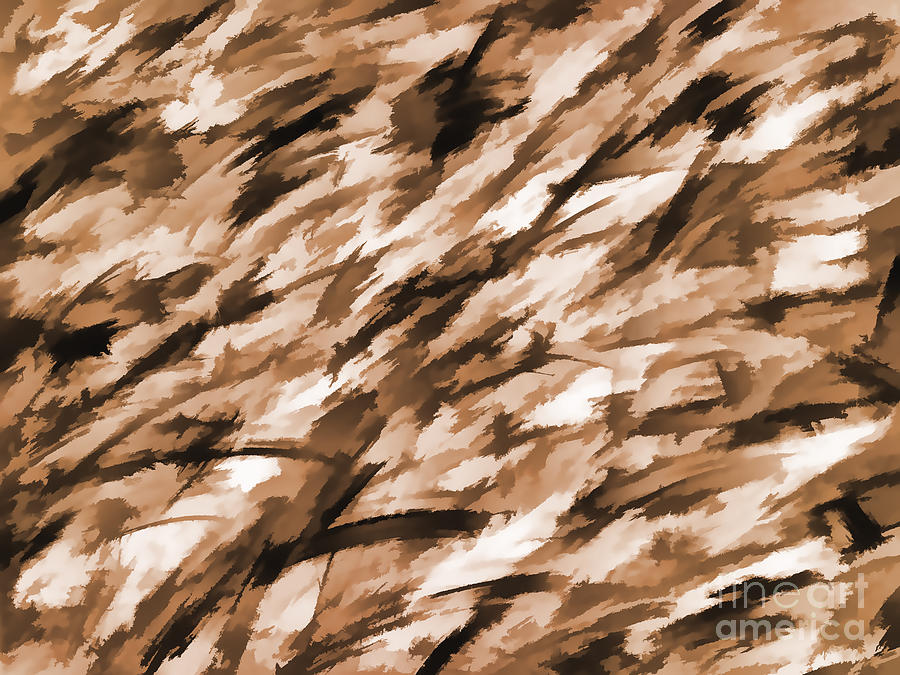 Designer Camo in Beige Painting by Sterling Gold