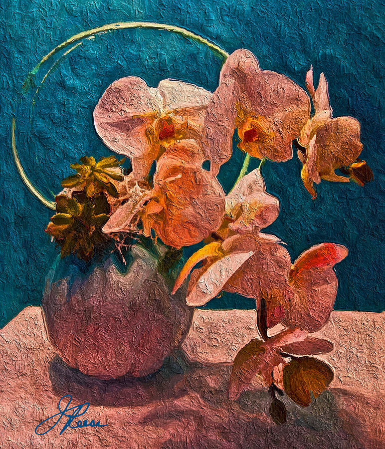Designer Floral Arrangement Painting by Joan Reese