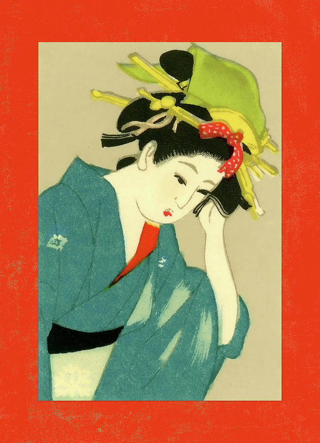 Vintage Mixed Media - Designer Series Japanese Matchbox Label 126 by Carol Leigh