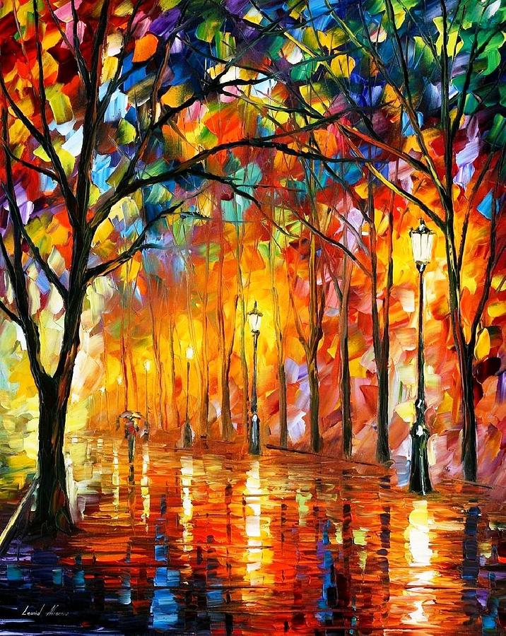 Desirable Moments - Palette Knife Oil Painting On Canvas By Leonid ...