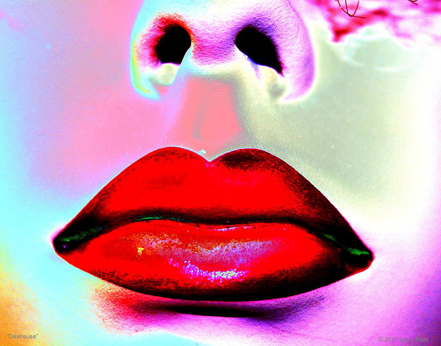 Lips Digital Art - Desireuse by Larry Beat