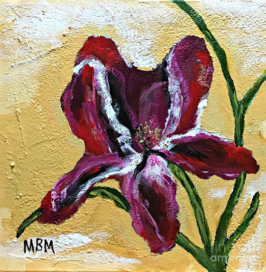 Desirous Iris Painting by Mary Mirabal