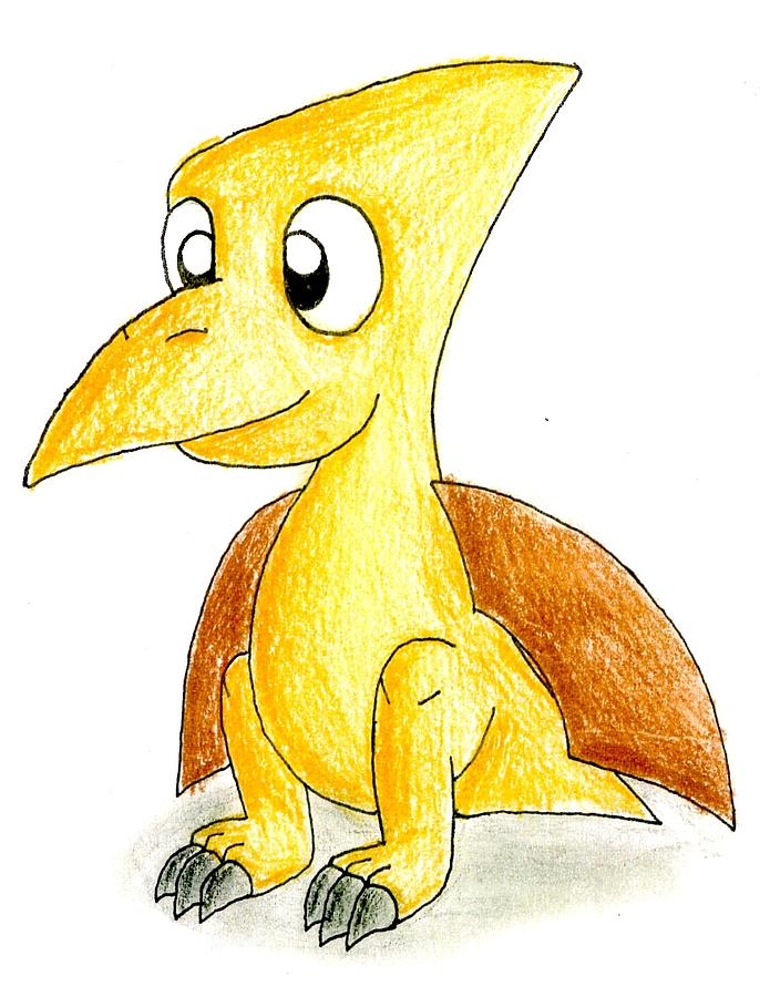 Desmond the Pterodactyl Drawing by Jayson Halberstadt