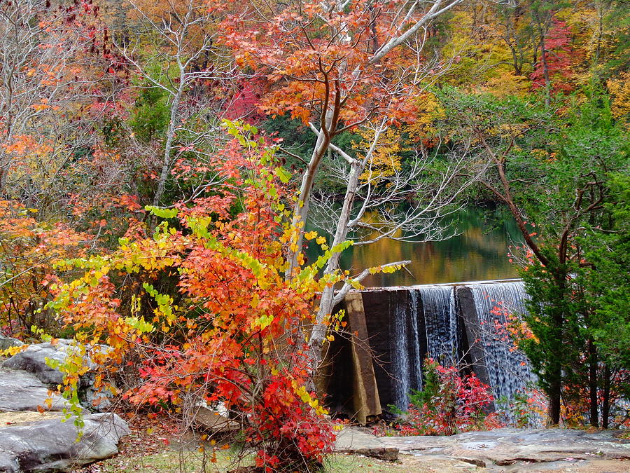 DeSoto Falls - Fall - Ft Payne AL Photograph by Deborah Lacoste