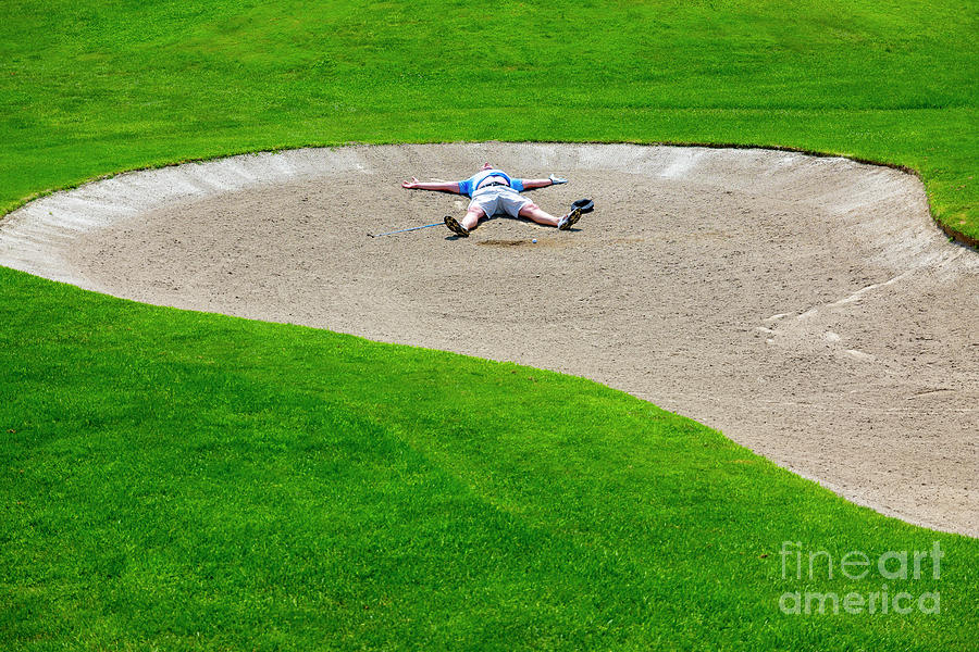 Desperate Golfer Photograph by Mats Silvan