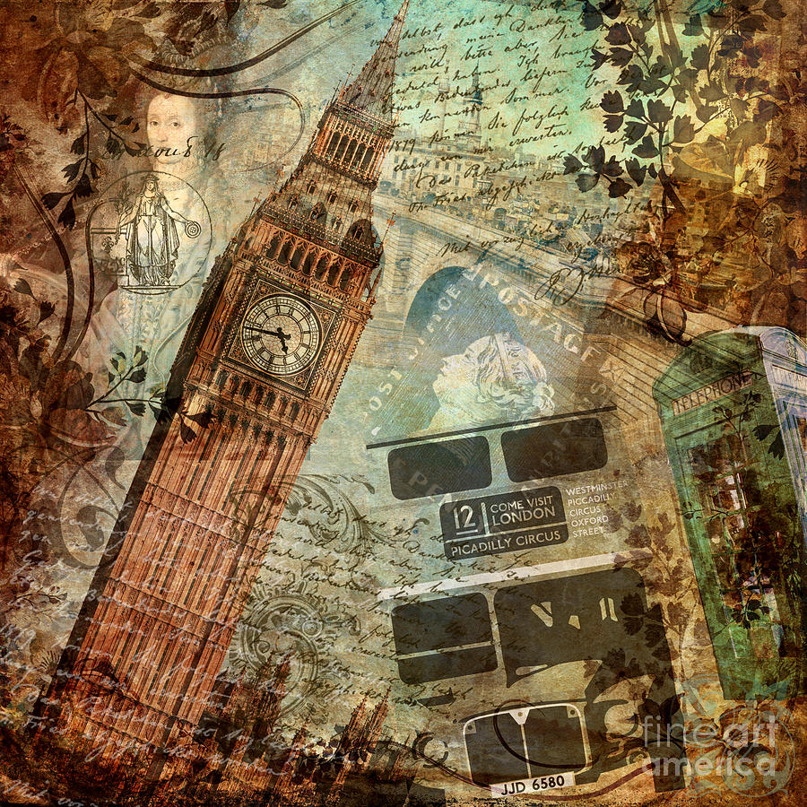 London Painting - Destination London by Mindy Sommers