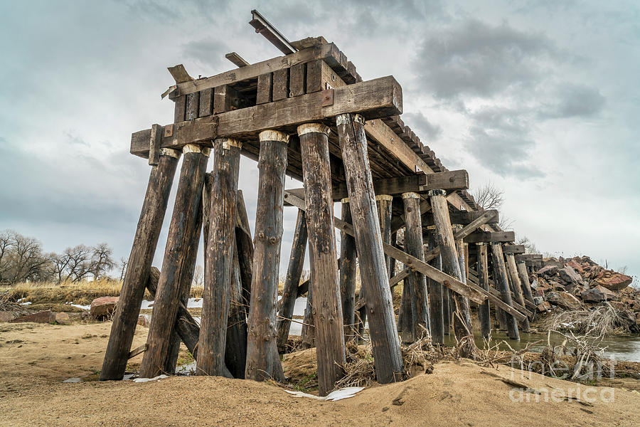 Destroyed Railroad Timber Trestle  Photograph by Marek Uliasz