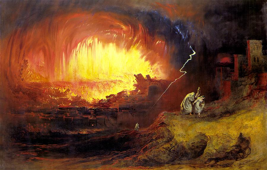 Destruction of Sodom and Gommorah  Painting by John Martin