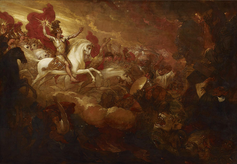 Destruction of the Beast and the False Prophet Painting by Benjamin West