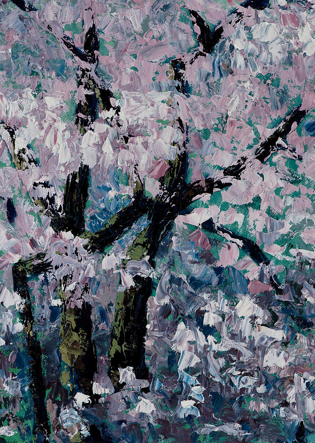 Tree Painting - Detail from Cherry Pink by Paul Illian